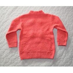 Kislány rózsaszín feliratos pulóver (140 cm)