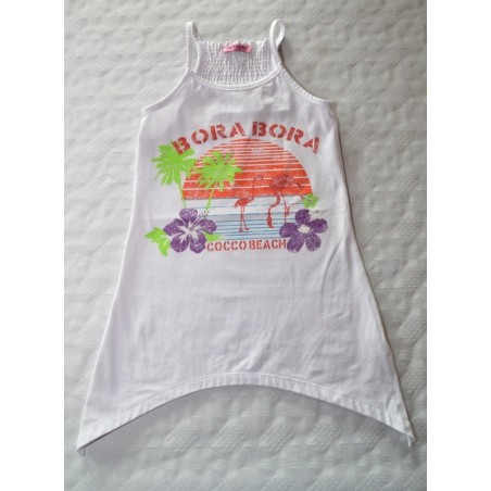 Kislány fehér rövid ujjú tunika (110-116 cm)