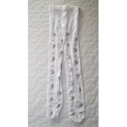 Kislány nyuszís fehér nylon harisnya  (7-9 év)
