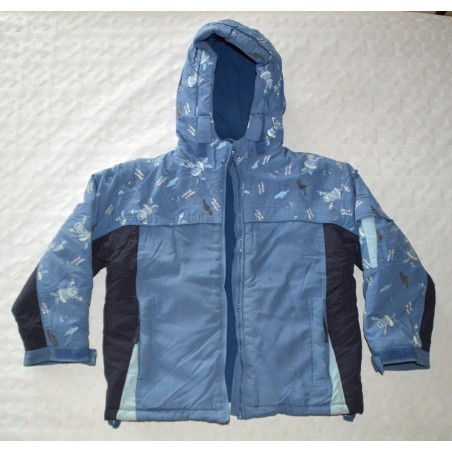Kapucnis, polár béléses meleg kabát ( 116 cm )