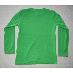 Fiú mintás zöld pulóver ( 122 cm)