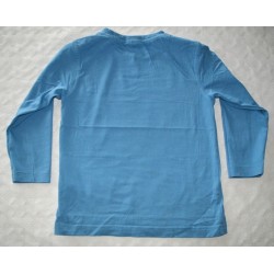 Fiú kék mintás pulóver ( 116 cm)
