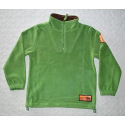 Fiú, zöld, meleg polár pulóver ( 134 cm)